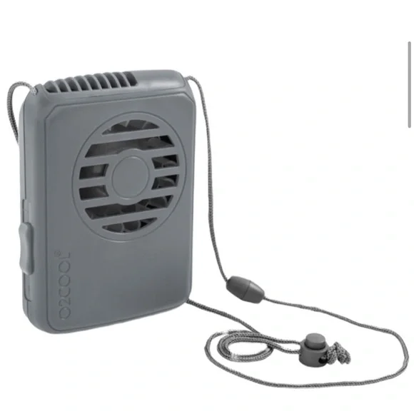 O2Cool Battery Powered Deluxe Necklace Fan in Gray - Picture 2 of 9